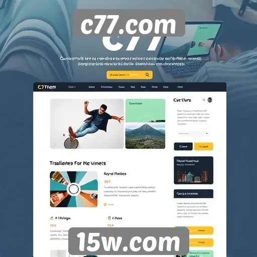 Análise da interface do usuário no site c77